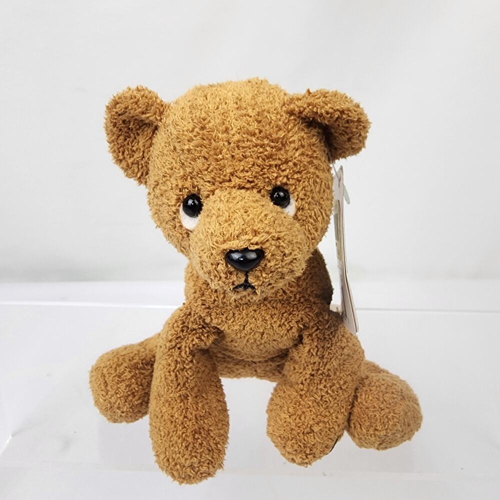 Russ Berrie 5" Mini Luv Pets Cubby Bear Gold Brown Plush Chamois Fur NWT's